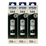 Combo 3 Botella Tinta Original Epson 544 Negro T544120