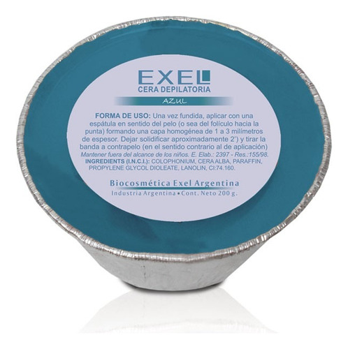 Exel Cera Depilatoria Azul 200g 101