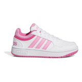 Tenis adidas Hoops 3.0 Blanco Con Rosa Para Mujer Jr