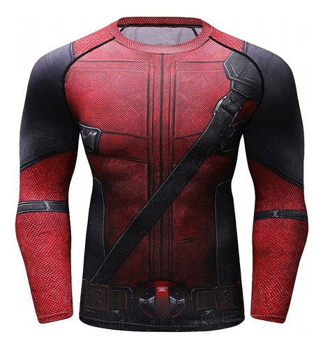 Playera Deadpool Dead Marvel Compresión Licra Dc Cómics