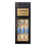 Kiss Impress Uñas Postizas Diseño Strass Glitter 