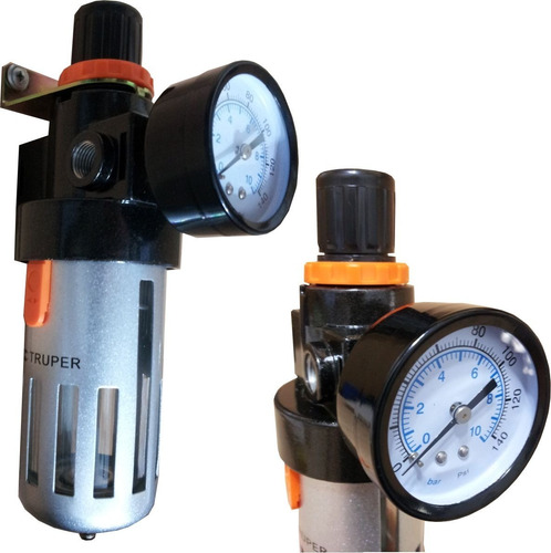 Regulador De Presion / Trampa Agua Compresor Con Manometro