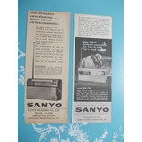 Propaganda Vintage (kit De 2) Sanyo Rádio Modelo 8u-p30