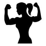 Poster Con Adhesivo De Pvc Mujer Musculosa Gym R867