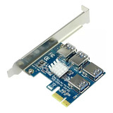 Placa Pcie De 4 Puertos Usb Pcie Para Risers, Ideal Mineria