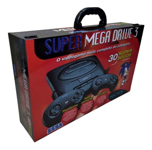 Caixa De Mdf Com Divisorias E Alça Super Mega Drive 3 