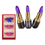 24 Labial Azul Magic Cambia D Color Waterproof Mayoreo