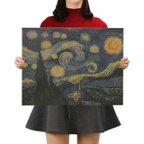 Poster Céu Estrelado Van Gogh Adesivo Parede Boa Impressão