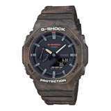 Reloj Casio Ga-2100fr-5a Hombre G Shock Anti Golpe Color De La Malla Marron Forest Color Del Bisel Marron Forest Color Del Fondo Negro