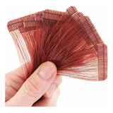 Mega Hair Adesivo Cabelo Humano Premium Vermelho 10pç 55cm