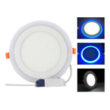 Plafon Led Techo Redond Focos Led Interior 12+4w Blanco Azul