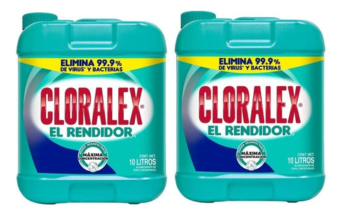 Cloralex Líquido El Rendidor 20 Litros Cloro