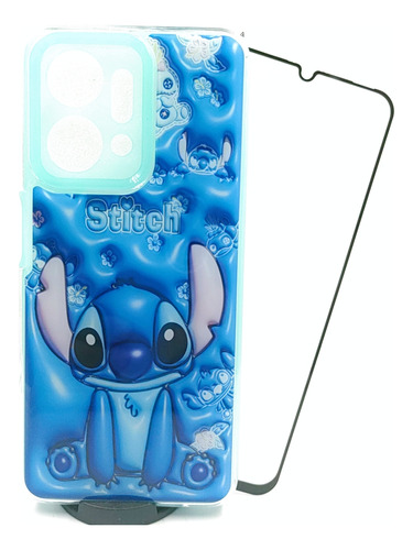 Case Stitch + Mica De Cristal Para Honor X7a