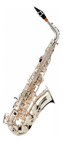 Sax Alto Yamaha Yas-480s Intermedio Con Llave Fa# Plateado