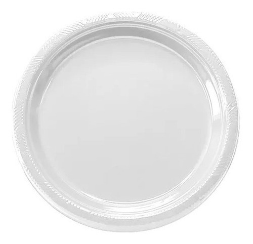 Plato Plastico Blanco De Postre 17 Cm X 50 Unds