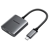 Adaptador Usb C Doble Hdmi 4k 60hz, Tipo C (thunderbolt...