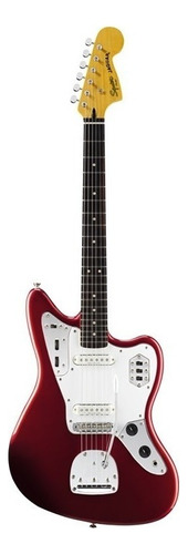 Guitarra Eléctrica Squier By Fender Vintage Modified Jaguar De Tilo Candy Apple Red Brillante Con Diapasón De Palo De Rosa