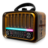 Rádio Retro Radinho Vintage Bluetooth Potente Portátil Mp3