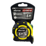 2 Flexometro 5m X 19mm Amarillo Anti Impacto Weston P