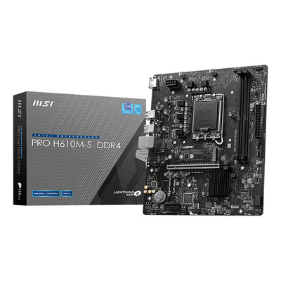 Tarjeta Madre MSI PRO H610M-S DDR4 LGA 1700 2x DDR4 1x M.2 PCIe 4.0 Micro ATX Negro | Envío gratis