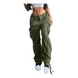 Pantalones Cargo Para Mujer, Pantalones Holgados De Pierna A