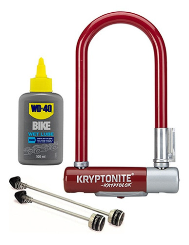 Candado Bicicleta Kryptolk Vino + Eje Mtb + Regalo 