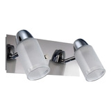 Aplique 2 Luces Movil Vidrio Baño E-27 Luz Desing Cuo