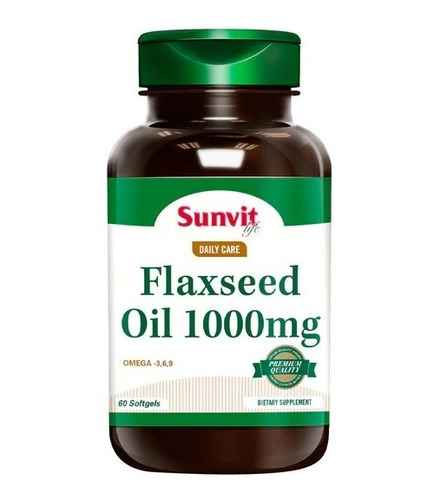 Sunvit Flaxseed Oil 1000 Mg 60 Caps Aceite De Linaza Omega