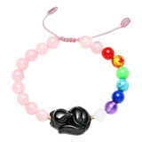 Jewever 7 Chakra Pulseras De Cuentas De Cuarzo Rosa Para Muj