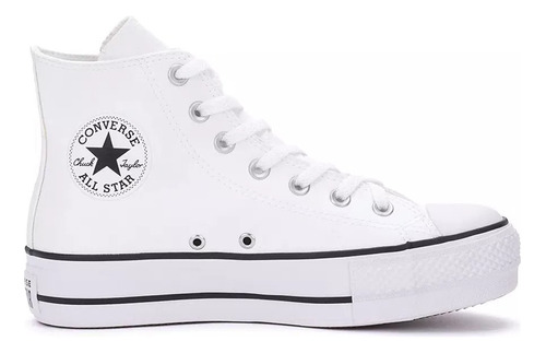 Tenis Converse All Star Plataforma Cano Alto Branco Original