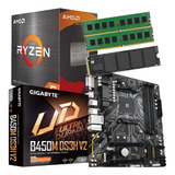 Combo Actualizacion Pc Amd 4600g + Mother + 16 Gb + Nvme 240