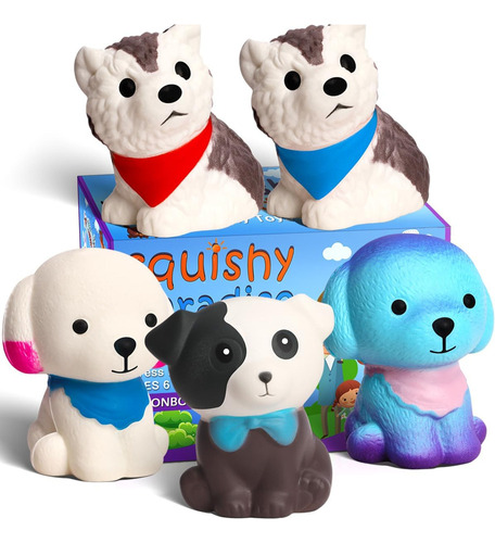 Jumbo Squishy Toy Squishies Dog - Pokonboy Paquete De 5 Squi