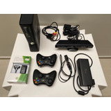 Xbox 360 S Destravado + Kinect + 2 Controles Com Capinha De Proteção + Kit Charge E Play