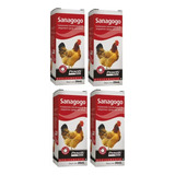  Kit 4x Sanagogo 20ml (tratamento Gogo Para Aves) Singamose