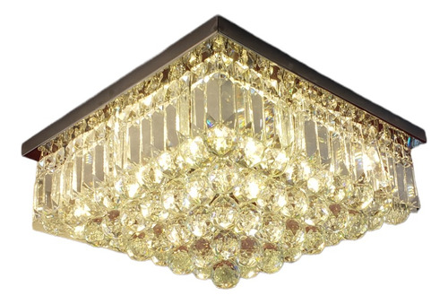 Plafon Cristal Quadrado 40cm Salas, Hall, Escritórios E Loja