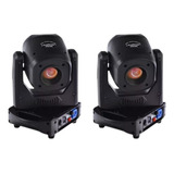 2 Moving Head Led Spot 100w Dmx 8 Cores 14 Gobos Prisma