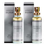 Kit 2 Perfumes Silver 15ml Parfum Amakha Paris Bolso