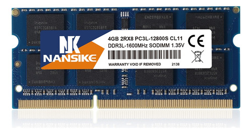 Memoria Ram Nansike Ddr3l-1600 Sodimm De 4 Gb Para Ordenador