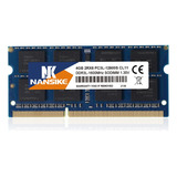 Memoria Ram Nansike Ddr3l-1600 Sodimm De 4 Gb Para Ordenador