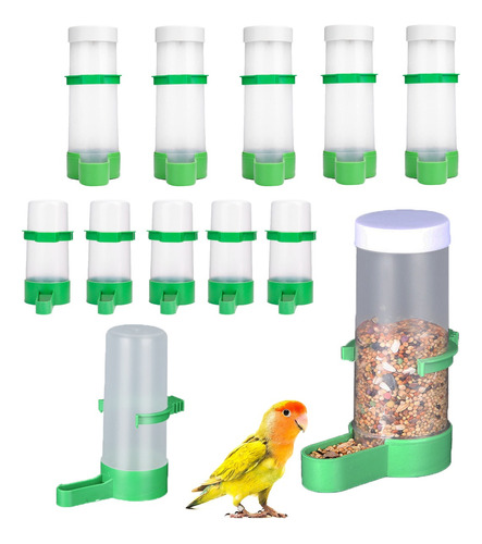Bebederos Separadores Para Pájaros Dispensador Agua 10pzs