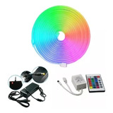 Tira Luz Led Neon Multicolor 5 Metros Kit Control + Fuente