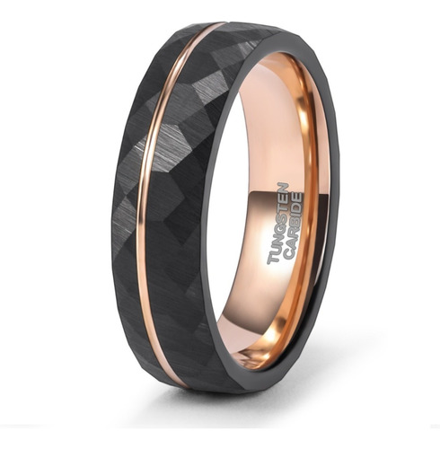 Par Anel Preto Dourado Tungstênio Masculino Feminino 