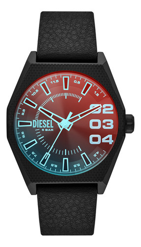Reloj Hombre Diesel Dz2175 Scraper Color De La Correa Negro Color Del Bisel Negro Color Del Fondo Negro