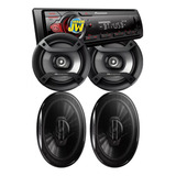 Combo Pioneer 215 Bluetooth Usb + Parlantes Pa 6x9 + Pa 6