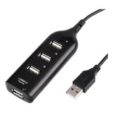 Hub Usb 2.0 De 4 Puertos   Blanco O Negro 1mt Cable