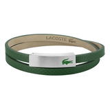 Pulseira Masculina Lacoste Port Leather/aço Inoxidável 2040107