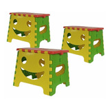 5 Bancos Plegables Multiusos Para Niño 100kg 25x20x22cm