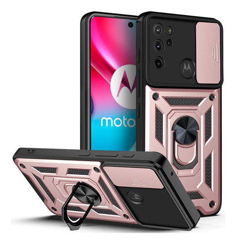 Carcasa Trasera Híbrida Con Anillo Para Moto G60s 30, 10 Edg