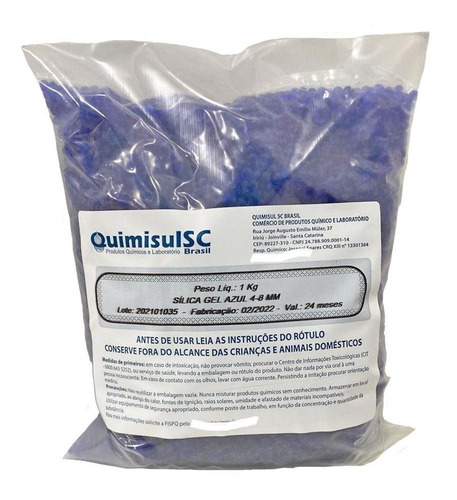 Sílica Gel Azul 1-3 Mm - 1kg