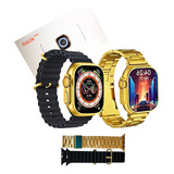 Relógio Inteligente Smartwatch W68+ Ultra Gold/preto